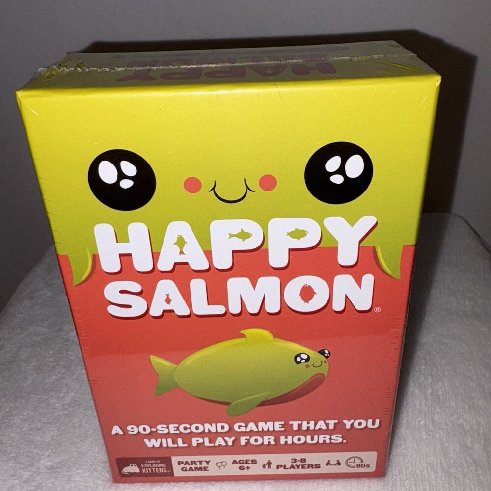 Happy Salmon Family Party Card Game Exploding Kittens 2021 Sealed NEW
